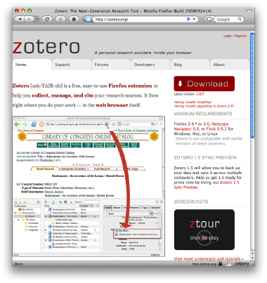 Zotero's "new" look